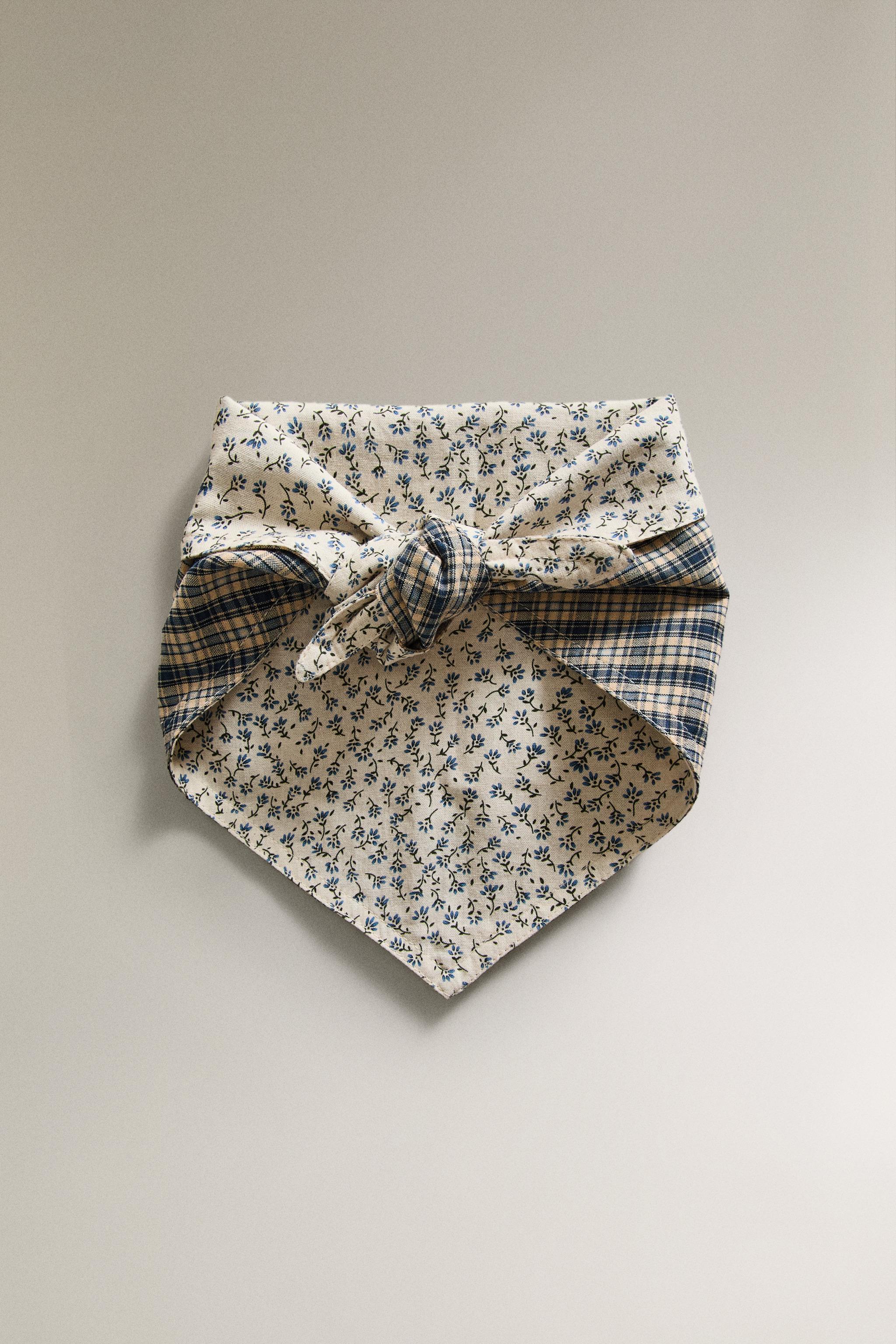 BANDANA COTON FLEURS ANIMAUX